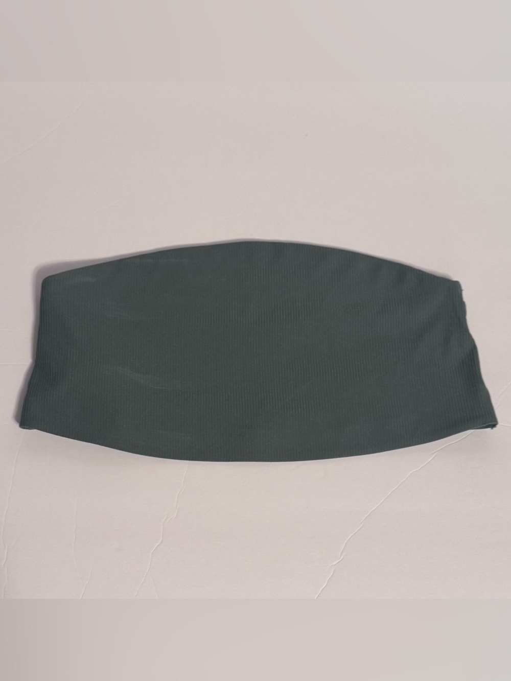 PINK Victoria's Secret Green Ribbed Stretchy Tube Top Bandeau Size Large